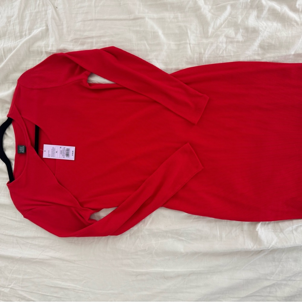 Wild Fable Red Ribbed Dress - Picture 2 of 3